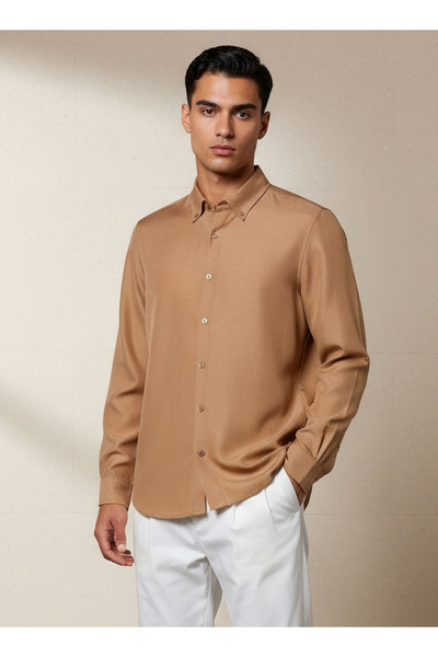 FAV Men Regular Fit Button-Down Collar Long Sleeve Shirt