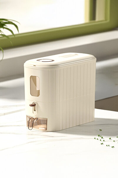 Vadi وعاء تخزين الأرز والبقوليات سعة 5 لتر مع مقياس، حاوية لتخزين المواد الغذ...