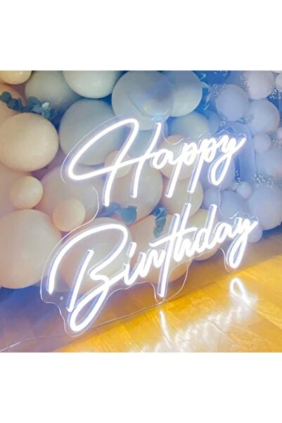 Slasa Happy Birthday LED Neon Sign 42x29 cm, Dimmable LED Wall Light for Parties