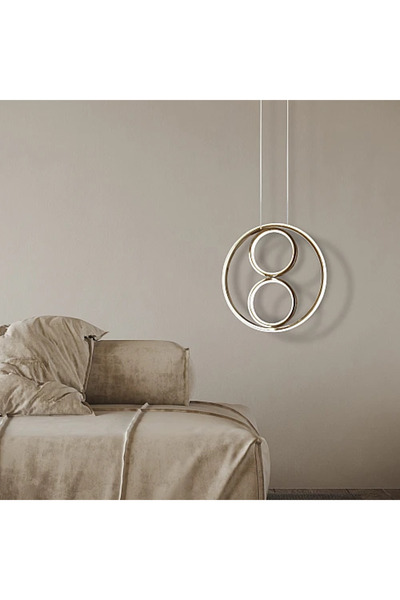 Humer Modern gold-colored lighting fixture with 3 lights, 60 watts.