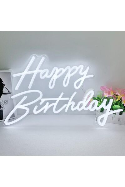 Slasa لافتة نيون LED لعيد ميلاد سعيد، مقاس 41 × 28 سم، مصباح جداري قابل للتعت...