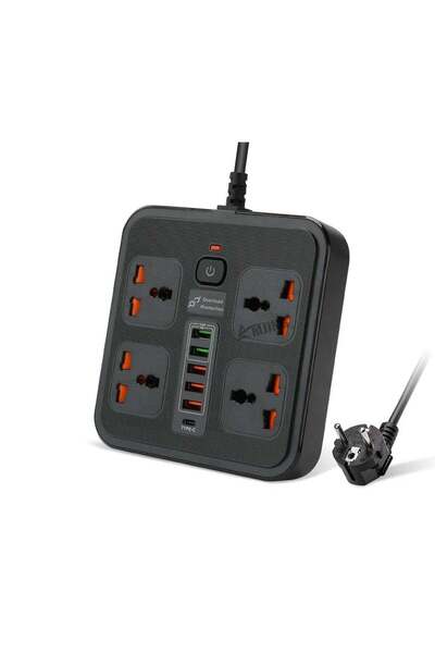 Hope Power Strip Surge Protector with 4 AC Outlets, 5 USB Ports & 1 Type-C