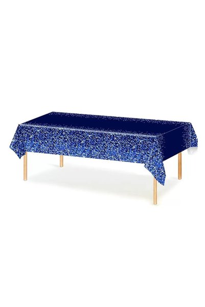 Generic 2 Pack Rectangular Disposable Shining Starry Sky Theme Black Gold PE Plastic Tablecloths 137*274cm