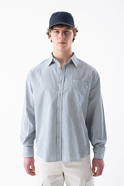 JoggerLab Men's Long Sleeve Striped Shirt