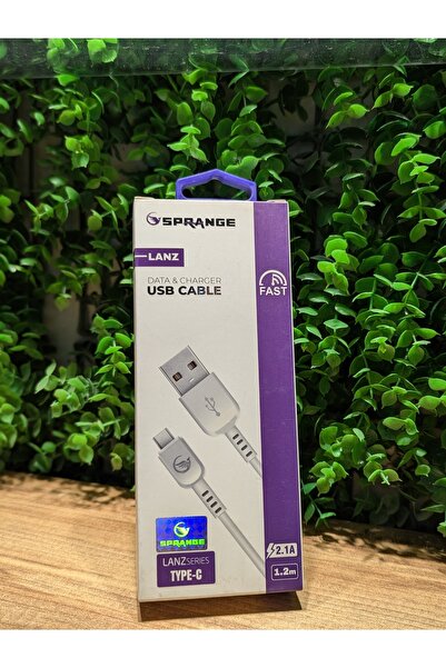 shop .Sprange Lanz Serisi Type-C Şarj ve Veri Kablosu (1.2 Metre)