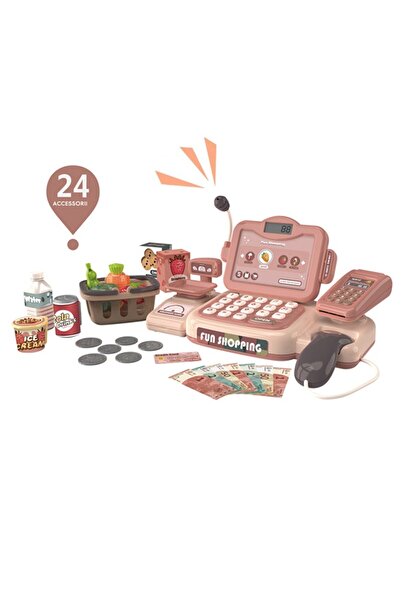 PROCART Toy cash register, 32x16x15 cm, microphone, scanner, voice recognitio...