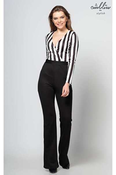 Stylish A formal jumpsuit with bold stripes to enhance your elegant style.