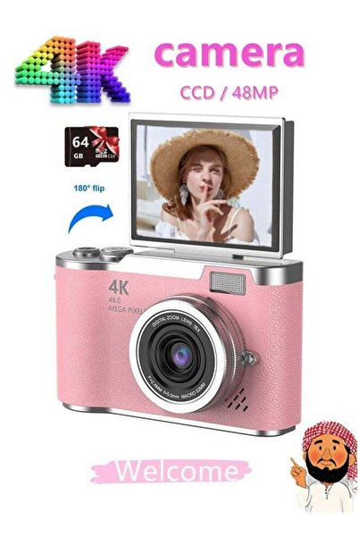 ASIV 4k CCD Digital Zoom Student Digital Camera 48MP Portable Digital Photogr...