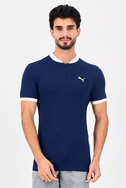 Puma Men Slim Fit Short Sleeve Outdoor T-Shirt, Navy
