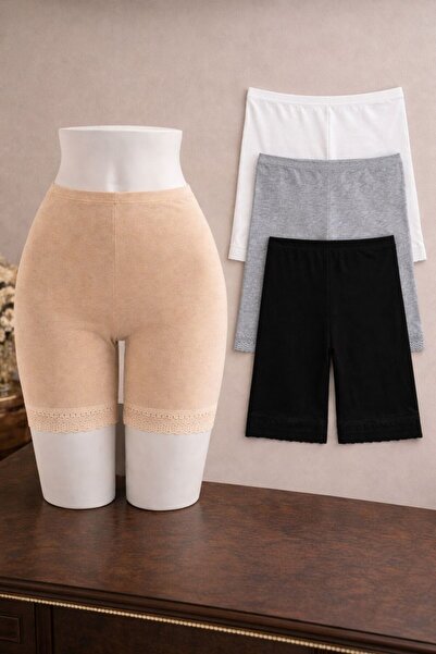 TUFAHA Women's tight-fitting shorts with lace trim, feminine, attractive, and...