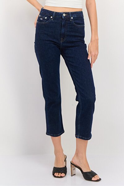 Tommy Hilfiger Tommy Jeans Women Regular Fit Solid Straight Leg Stretchable P...