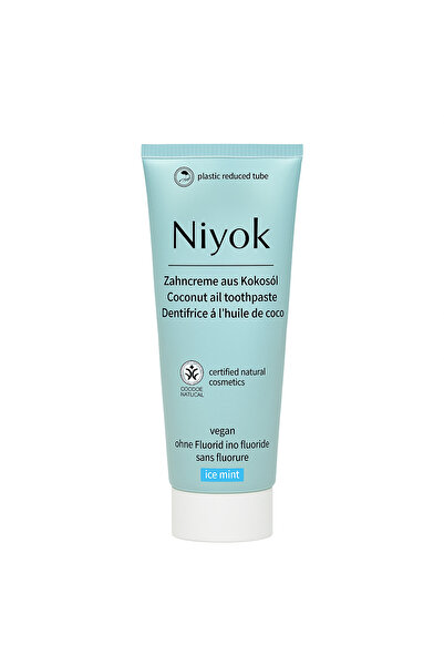Niyok Pastă de dinți Ice Mint cu ulei de cocos și mentă, fără fluor, 75 ml