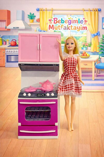 oydaş oyuncak Oyuncak Fırın Seti Bebekli, Kız Çocuk Oyuncağı