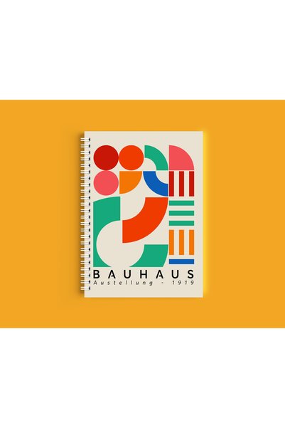 ARTHOUSECOLLECTIVE A4 Spiral Notebook - Unlined School Notebook - 80 Sheets/160 Pages-Bauhaus Poster Cover Notebook