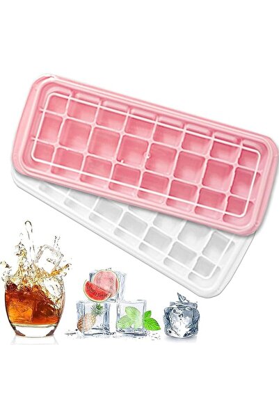 Arabest صواني مكعبات الثلج عبوة من قطعتين، صواني سهلة الفتح تحتوي على 48 مكعب...