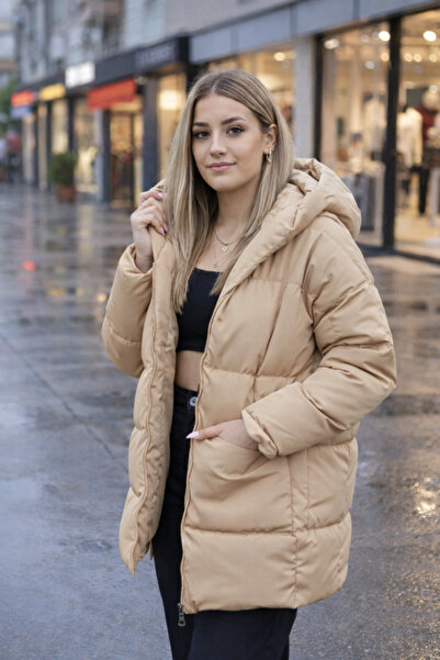 İpli Women- Oversized Water Windproof Inflatable Coat