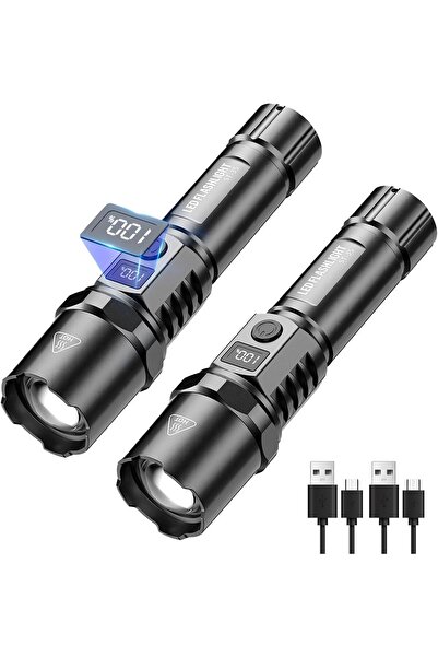 Hope Rechargeable Flashlights 2 Pack, 9000LM Super Bright Flashlight