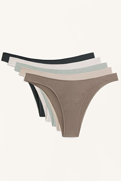 Oysho 5'li U kesim fitilli Brezilya modeli külot