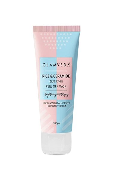 Glamveda Korean Glass Skin Rice & Ceramide Peel Off Mask for Men & Women Face...