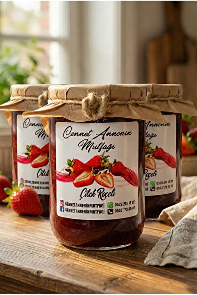 cennet annenin mutfağı Katkısız El Yapımı Çilek Reçeli 3'lü Paket - Doğal ve ...