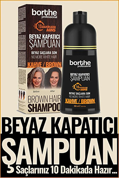 Fontenay Beyaz Saçlar Için Kahverengi Şampuan Black Hair Shampoo Siyahlaştırı...