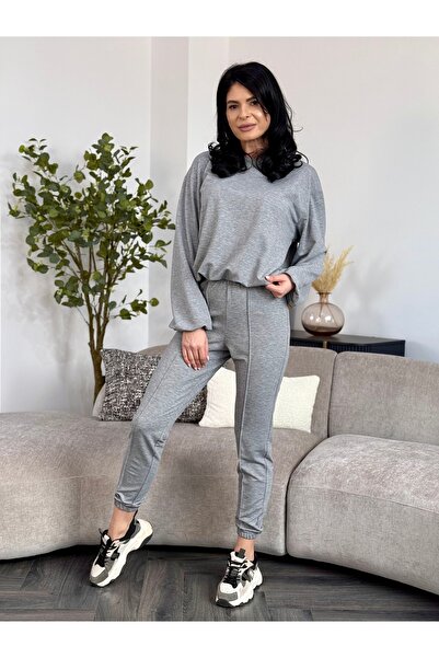 RAMONA BADESCU EXCLUSIVE Casual set made of Stretch Fabric with cropped blous...