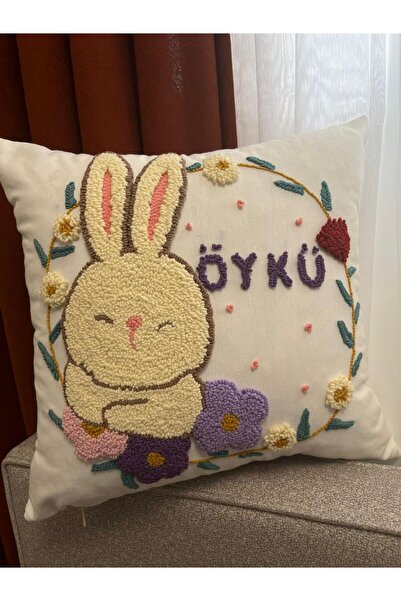 Colore İsimli Punch Kırlent/Bebek Kırlenti/Yastık Kılıfı 40x40 El İşi