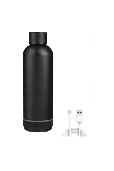 Lumi LUXURY Sticlă izolată cu difuzor Bluetooth, neagră, 430 ml