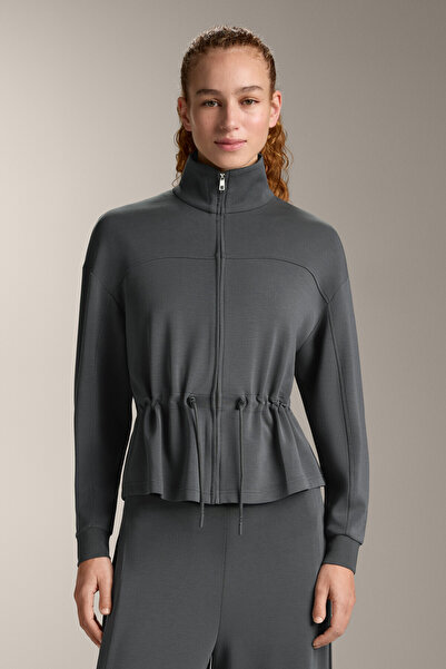 Oysho Soft-touch modal jacket with adjustable waist and high collar