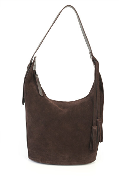 Ysmn حقيبة كتف نسائية من جلد الغزال الأصلي YC012086HSD