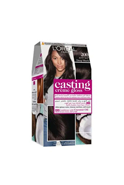 L'oreal صبغة شعر كاستينج أسود داكن 200