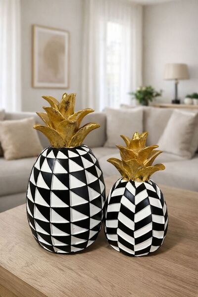MONA DEKORATİF TASARIM 2'Lİ ANANAS BİBLO