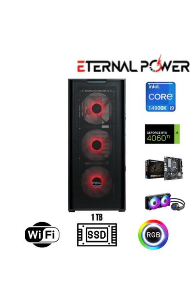 ETERNAL POWER Intel i9 14900K RTX 4060 Ti Gaming PC | 16GB DDR5 | 1TB NVMe M....