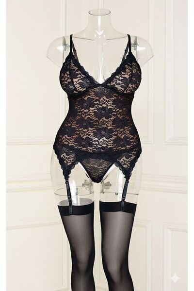 WİYONA Жіноча мереживна нічна сорочка великого розміру