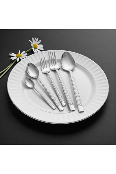 Gül Mutfak 30 Piece Cutlery Set for 6 People Stone Model 18/0 Quality