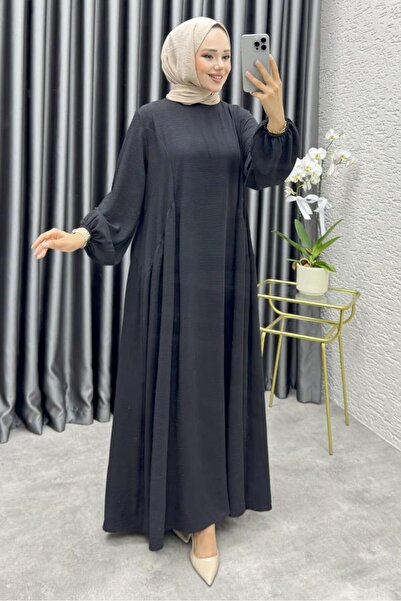 Kalemen Moda Hafsa İthal Aerobin Elbise 4003 Siyah