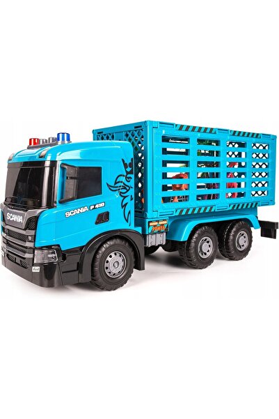 Scania Large Friction Powered Animal Transporter Truck Toy