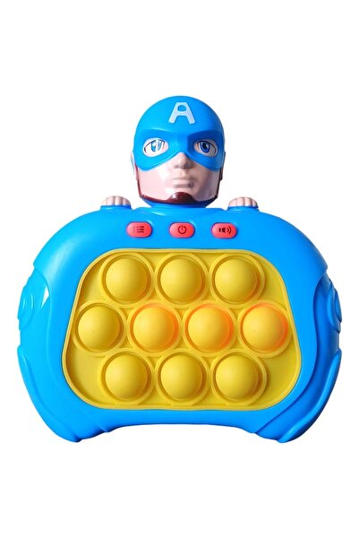 MJ TOYS Marvel Süper Kahraman Işıklı Müzikli Popit Eğitici Oyuncak Kaptan Ame...