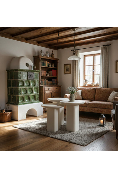 kuppdesign Liza Mantar Yan Sehpa Krem