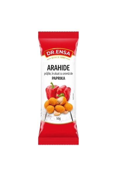 Dr.Ensa Arahide prăjite în aluat cu aromă de PAPRIKA 50g Dr. Ensa