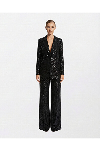 Esra Semiz Siyah Payet Ceket
