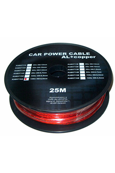 Peiying Power Cable 10ga Aluminum+Copper 25m Red