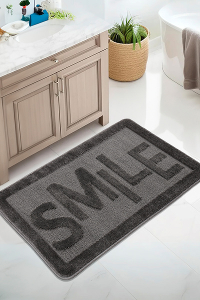 Konfor Halı Natural Non-Slip Base Bathroom Mat Long-Lasting Soft Textured Wat...