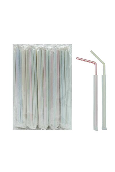 Generic Paper Wrapped Plastic Straws 6MM - 250 Pieces
