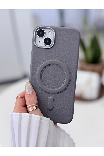 Go Aksesuar Iphone 14 Plus ve 15 Plus Uyumlu MAGSAFE Özellikli Parmak İzi Bır...