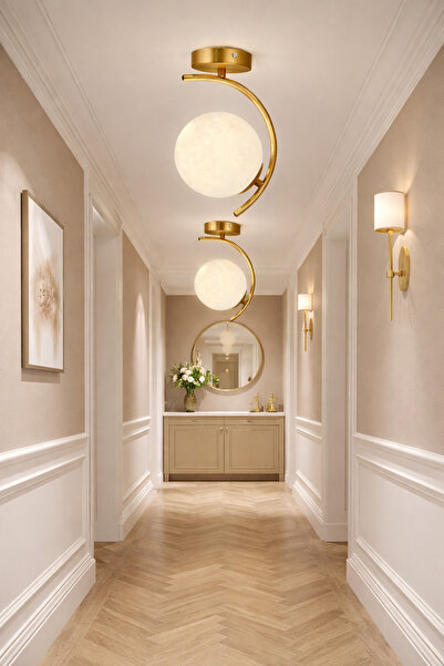 ESSLİGHT FLORA TEKLİ ESKİTME PLAFONYER 3 BOYUTLU BAŞLIK ANTRE HOL AVİZE