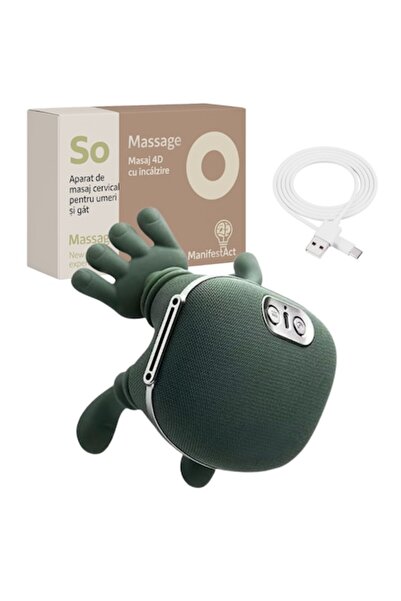manifestact Aparat de masaj 4D, aparat de masaj cervical, gât și umeri cu înc...