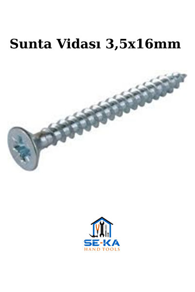 SEKA HAND TOOLS Sunta Vidası 3,5x16mm 25'li Paket – Mobilya & Ahşap Uygulamal...