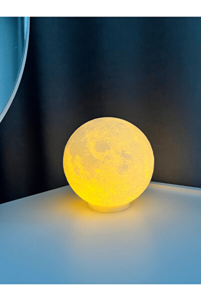 Katmanx 3D LED Işıklı Ay Lambası – 3D Baskı Masa Üstü Dekor & Gece Lambası (1...