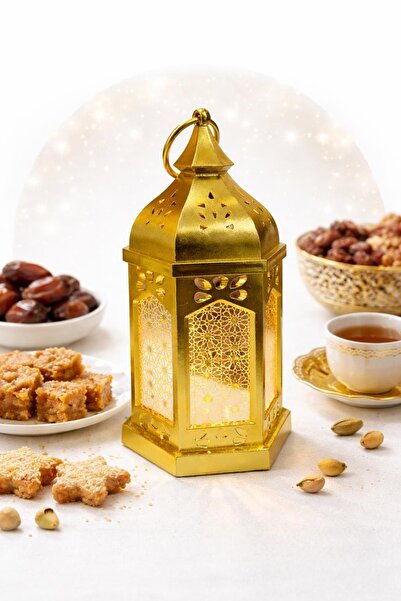 BeySüS Ramazan Işıklı Gold Masa Üzeri Lamba